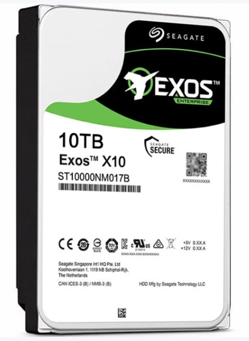 希捷/Seagate ST10TB 移动硬盘 企业级安防监控氦气垂直录像NAS阵列7200转 10TB