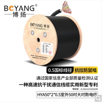 博扬/BOYANG 电缆桥架  HYA-50*2*0.5 电话电缆  50对大对数缆