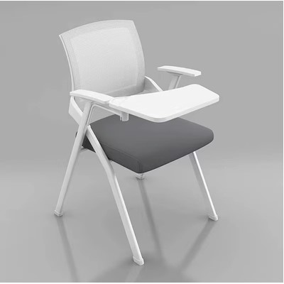名杨菲特龙 baijiaoYB-981 椅子折叠培训椅带桌板会议椅洽谈椅白色办公椅